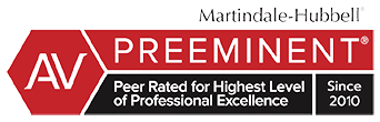 Martindale-Hubbell AV Preeminent Peer Rated for Highest Level of Professional Excellence Since 2010